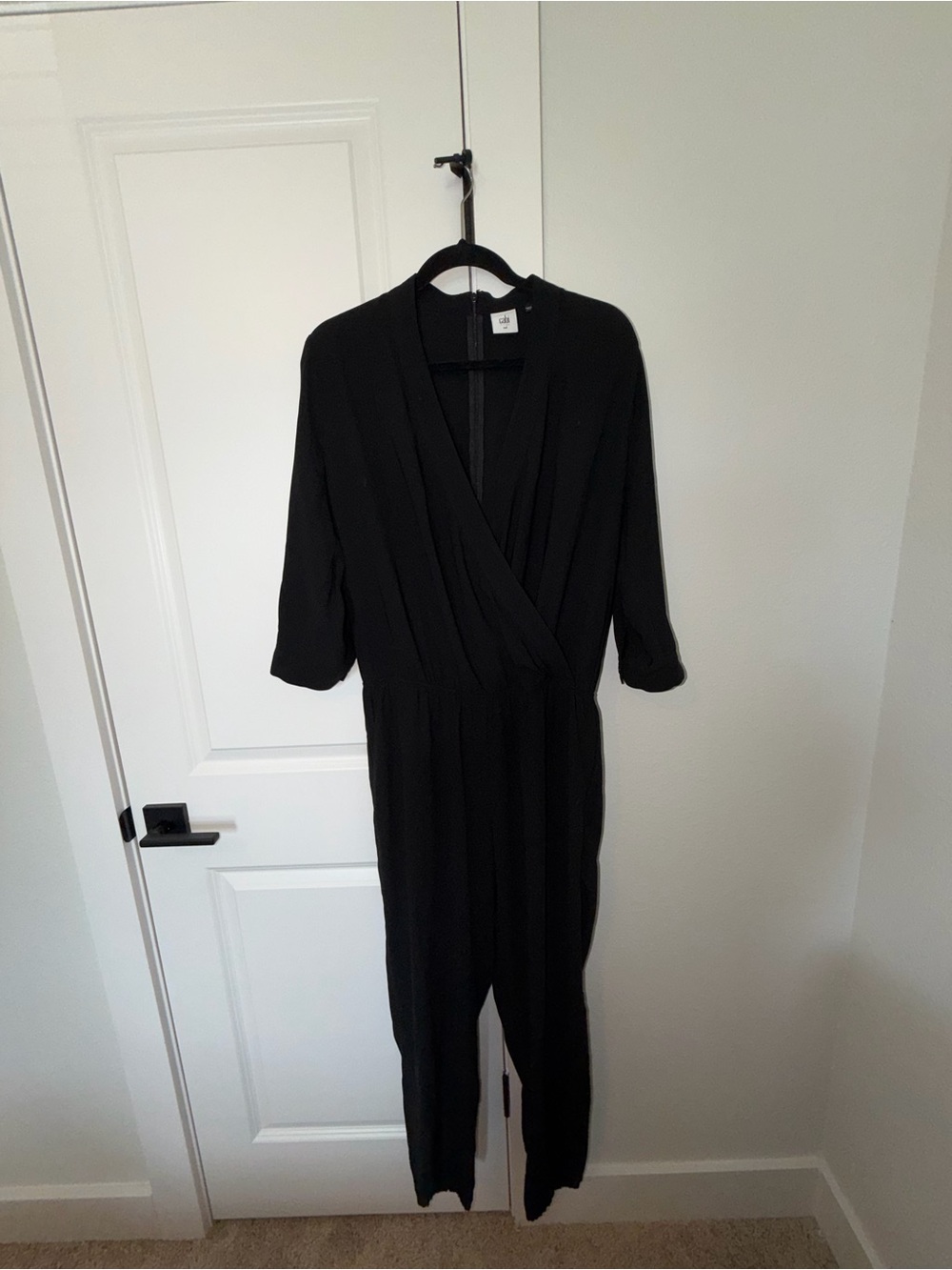 Cabi Black Wrap-Front Jumpsuit